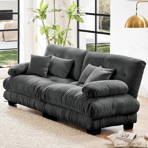 Miniatura 41 de KEIKI Sofá modular de 94 pulgadas con 4 almohadas, cómodo juego de sofá biplaza Cloud para sofá de asiento profundo suave y profundo, sofá biplaza