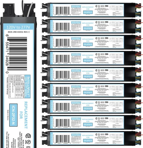Miniatura 9 de OHLECTRIC Repuesto para ICN1P32-SC 1 Lámpara – Balastro Fluorescente T8, Reemplazo de Balastro Electrónico 120-277 Voltios, Arranque Instantáneo