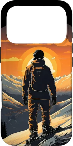 Miniatura 30 de Snowboarding Snowboard Snowboarder Mountain Sunset Case for iPhone 17