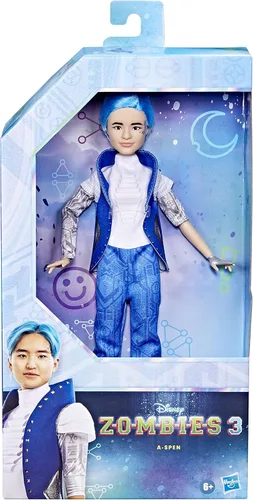 Miniatura 3 de Disney Princess Zombies 3 A-spen Fashion Doll - Muñeca de 12 pulgadas con pelo azul, traje de alienígena, zapatos y accesorios. Juguete para niños a