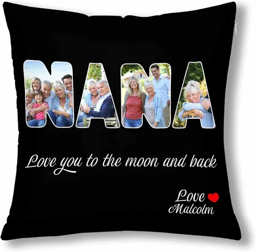 Miniatura 12 de Foto personalizada con fundas de almohada de texto, almohadas personalizadas para abuelo, funda de almohada decorativa personalizada para sofá