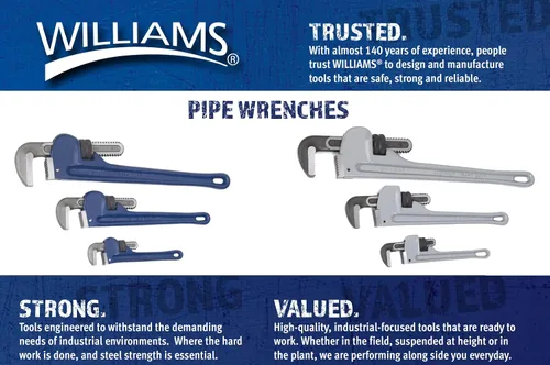 Miniatura 5 de Williams 13508 Llave de tubo de aluminio, 18 pulgadas