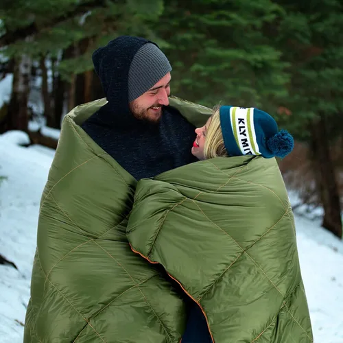 Miniatura 9 de Manta de plumón para campamento: ligera, plegable, inflada, portátil, resistente al agua, colcha para mochileros para acampar al aire libre, viajes