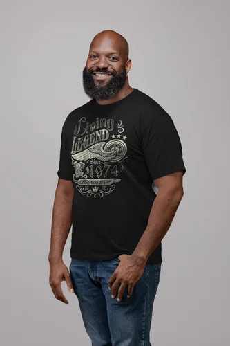 Miniatura 3 de 50th Birthday Gift Shirt for Men - Living Legend 1974 Legends Never Die - 50th Birthday Gift