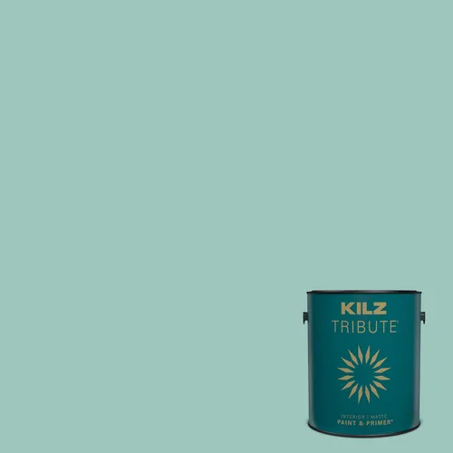 Miniatura 165 de KILZ TRIBUTE Pintura e imprimación, para interiores, semibrillante, Vintage Indigo, 1 galón Índigo Victoria