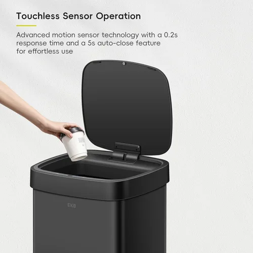Miniatura 5 de EKO EcoSmart 80L / 21.1 Galones Contenedor de Basura con Sensor de Movimiento – Basurero Alto y Grande sin Contacto para Cocina Automático con Tapa