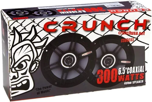 Miniatura 5 de Crunch 300 vatios 6.5 pulgadas coaxial poco profundo 4 ohmios CS altavoces, negro CS-65CXS