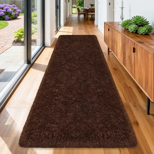 Miniatura 18 de Alfombras verdes para dormitorio de niños: alfombra de pasillo lavable de 2x6, alfombras pequeñas antideslizantes, esponjosas, suaves, peludas