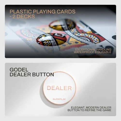 Miniatura 5 de SLOWPLAY Godel - Juego de fichas de póquer de cerámica para Texas Hold'em, 500 unidades [fichas en blanco], 1.49 pulgadas y 0.35 onzas cada una. 500