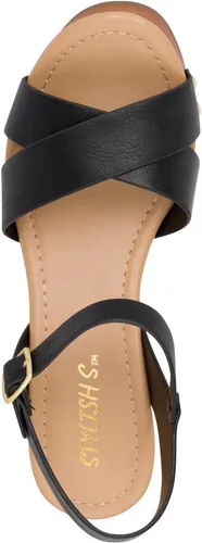 Miniatura 6 de STYLISH S SHIFT - Sandalias de tacón de plataforma de madera sintética con correa de tobillo y puntera abierta para mujer