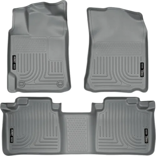 Husky Liners Weatherbeater Alfombrillas para el suelo | Compatible con Toyota Camry 2007-2011 | Delantero y 2da Fila, 3 piezas Gris - 98512