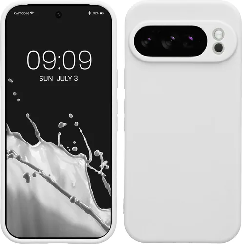 Miniatura 255 de kwmobile Funda compatible con Google Pixel 9 Pro - Funda protectora delgada de TPU para teléfono - Acabado mate suave - Negro mate