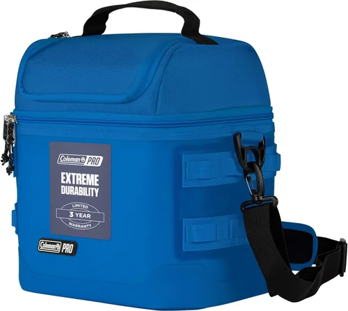 Miniatura 8 de Coleman Pro Hielera Suave Premium para 24 Latas, Tapa y Cuerpo Completamente Aislados se Mantiene Frío hasta 35 Horas, Excelente para Acampar, azul