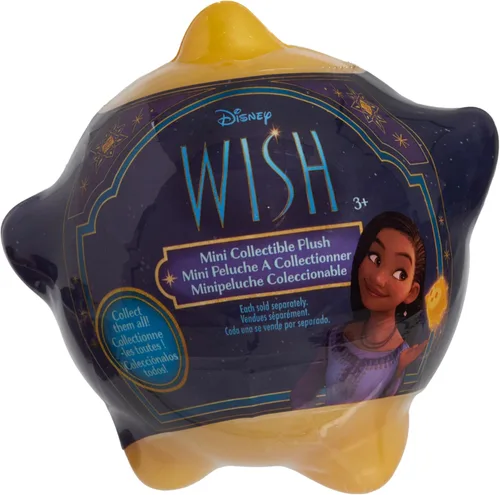 Just Play Disney Wish Mini juguete coleccionable de peluche de 3 pulgadas en cápsula inspirada en bolsa ciega de Wishing Star, juguetes para niños