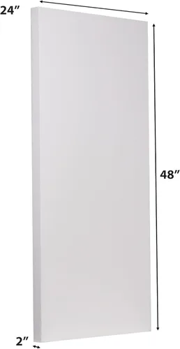 Miniatura 3 de Panel acústico absorbente de sonido con tela Sona, NRC 1.0, clasificación contra incendios, 24 "x 48" x 2 " (nieve)