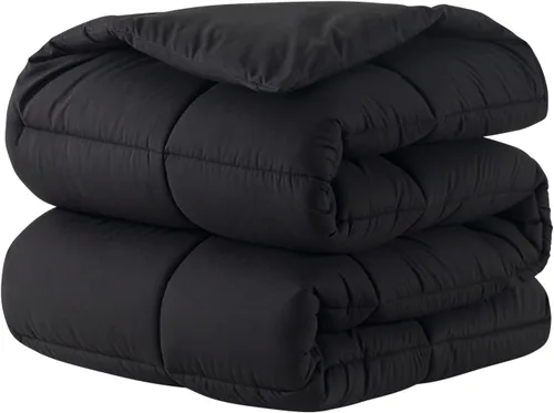 Miniatura 8 de DOWNCOOL Edredones Tamaño Full, Relleno de Edredón, Edredón Negro para Todas las Estaciones, Edredón Ligero, Edredón de Hotel Alternativo de Plumón