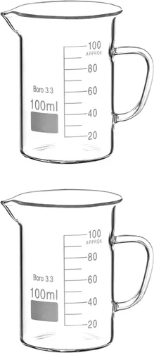 Miniatura 8 de QWORK Taza Vaso de 500 ml con Asa, Vaso Medidor de Vidrio Borosilicato