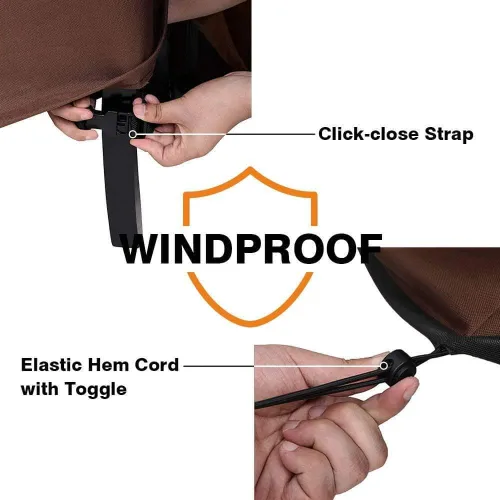 Miniatura 6 de Vailge Fundas para Sillas de Patio, Funda de Asiento Profundo para Tumbona, Fundas para Muebles de Patio al Aire Libre Resistentes e Impermeables