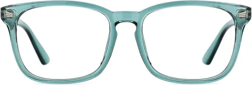Miniatura 28 de TIJN Lentes de bloqueo de luz azul para mujeres y hombres, marco transparente cuadrado, anteojos nerd anti luz azul, gafas para pantalla