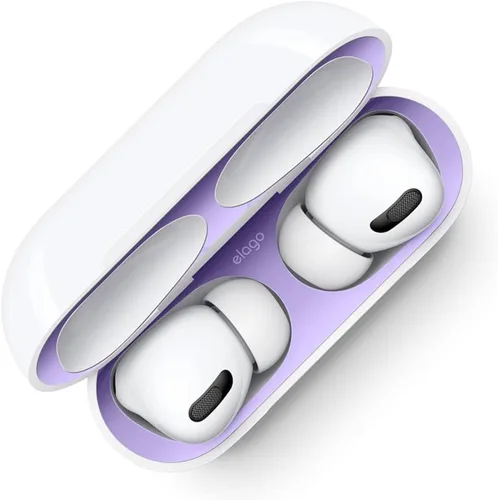 elago Protector contra el polvo compatible con AirPods Pro (1 y 2), película antipolvo, protege del polvo de hierro y metal (1 juego, morado)