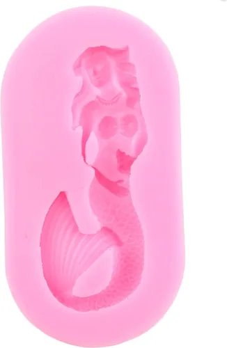 Miniatura 6 de Zixiang Molde de silicona para fondant de sirena para decoración de tartas, decoración de cupcakes, caramelo y chocolate, pasta de goma de mascar