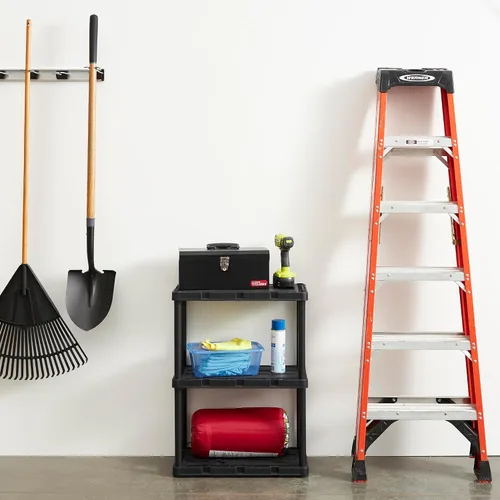 Miniatura 5 de Gracious Living Knect-A-Shelf - Paquete de 2 estantes de almacenamiento ligeros, organizador ventilado de 3 estantes para el hogar, garaje, sótano
