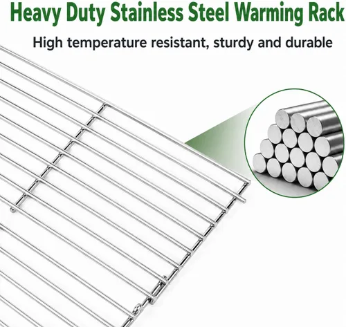 Miniatura 6 de GRISUN Rejilla de calentamiento plegable para parrilla de pellets Pit Boss 700FB, estante de calentamiento superior de acero inoxidable para Pit