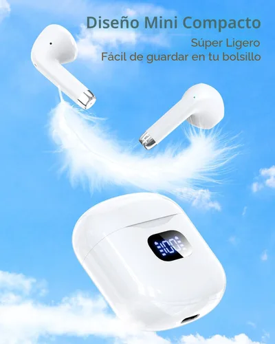 Miniatura 6 de KTGEE Auriculares inalámbricos Bluetooth 5.3, reproducción de 40 horas, auriculares estéreo con pantalla LED, estuche de carga IPX7, auriculares