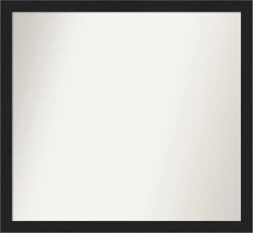 Miniatura 267 de Amanti Art Espejo de baño negro para sobre fregadero, 22 x 22 pulgadas, espejo de tocador cuadrado estrecho negro Avon, marco de madera casual