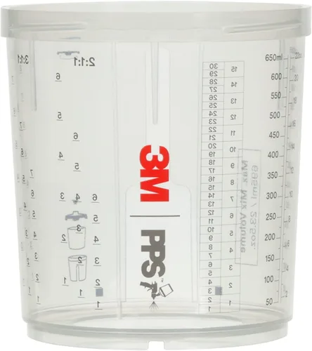 3M PPS 2.0 - Vasos para pistola pulverizadora, 26001, estándar, 22 onzas, uso con pistola de pintura y tapas y revestimientos PPS 2.0 para pintar