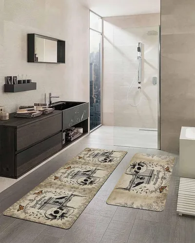 Miniatura 2 de Tapete de baño de Halloween para bañera, antideslizante, de secado rápido y absorbente, de tierra de diatomeas, fregadero de ducha, tapete lavable