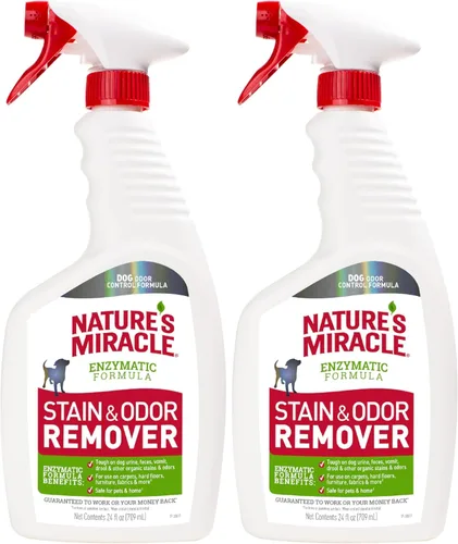 Miniatura 12 de Nature's Miracle Removedor de manchas y olores para perros, fórmula de control de olores, repuesto, 1.33 galones