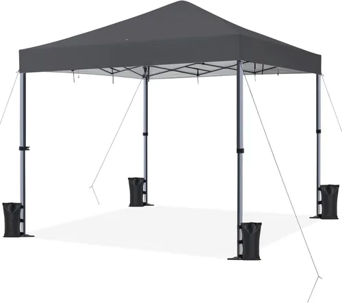 Miniatura 17 de Yaheetech Toldo desplegable de 6.6 x 6.6 pulgadas, tienda de campaña instantánea portátil para exteriores, kiosco comercial con bolsa de transporte