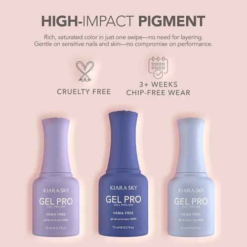 Miniatura 4 de KIARA SKY Pro Esmalte de uñas de gel sin hema, All Bark, 0.5 onzas líquidas