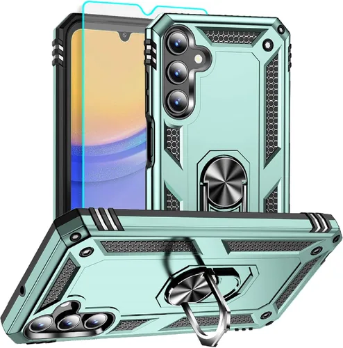 Miniatura 33 de Funda para Samsung Galaxy A12, Samsung A12 con protector de pantalla HD, [grado militar de 16 pies probada en caídas], anillo protector a prueba