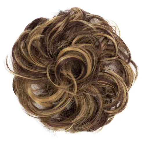 Miniatura 33 de CAISHA by Prettyshop Hairpiece Scrunchy Updo Bridal Peinado Voluminoso Ondulado Moño Desordenado Mezcla Rubio G13AL