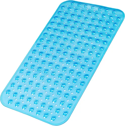 Miniatura 15 de Tapetes para bañera y ducha, tapete de baño antideslizante de 28 x 15 pulgadas, tapete para bañera lavable a máquina con ventosas y orificios