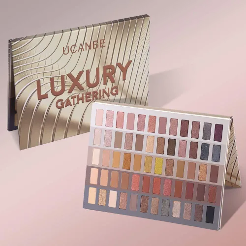 Miniatura 3 de UCANBE Paleta de sombra de ojos desnudos de 60 colores, paleta de maquillaje de desnudos neutros cálidos, brillo mate natural, sombras de ojos