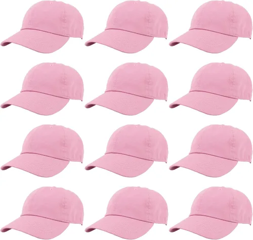 Miniatura 136 de Gelante Gorras de béisbol 100% algodón liso en blanco tamaño ajustable al por mayor a granel de 12