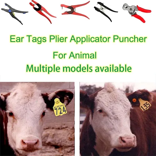 Miniatura 3 de Ganado Animal Ear Tag Alicates Aplicador Puncher Tagger para cerdo, oveja, cabra, perro