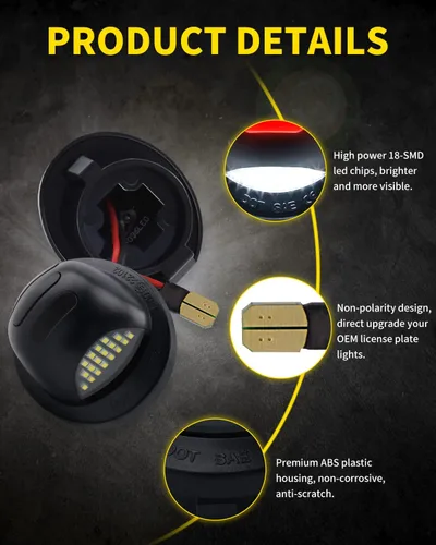 Miniatura 3 de Luces LED blancas para placa de matrícula con tubo de neón OLED rojo de repuesto para parachoques trasero, compatible con Ford F150 F250 F350 Super