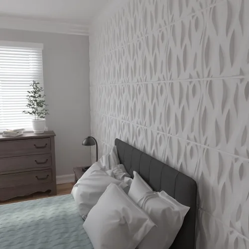 Miniatura 12 de Ekena Millwork WP20X20RVWH-CASE-10 19 5/8 pulgadas de ancho x 19 5/8 pulgadas de alto Riverbank EnduraWall Decorativo 3D Cubiertas de panel de pared