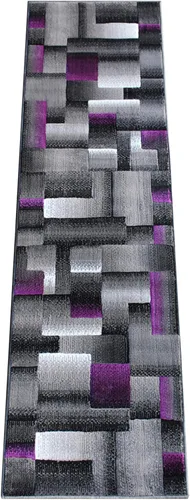 Miniatura 3 de Flash Furniture Elio Collection - Alfombra de área con patrón de bloques de color, alfombra de olefina azul de pelo alto, alfombra de área de 2 x 3