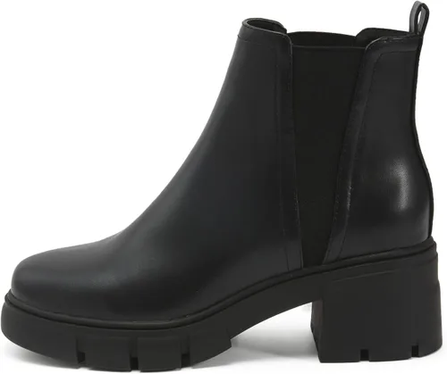 Miniatura 2 de REDTOP Botas Chelsea para mujer con tacón grueso elástico, plataforma con suela de lengüeta