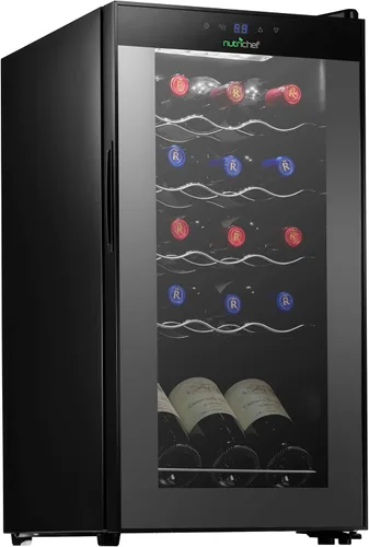 Miniatura 11 de Nutrichef Refrigerador de vino de 24 botellas Enfriador de vino de una sola zona Control de temperatura ajustable de 41 °F a 64 °F