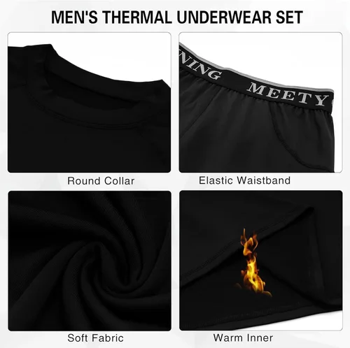 Miniatura 4 de Conjunto de ropa interior térmica para hombre y hombre, capa base larga