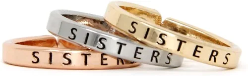 Miniatura 9 de Inspirational - Juego de anillos grabados, con mensaje positivo, delgados y ajustables, (3 en 1, 28 frases diferentes)
