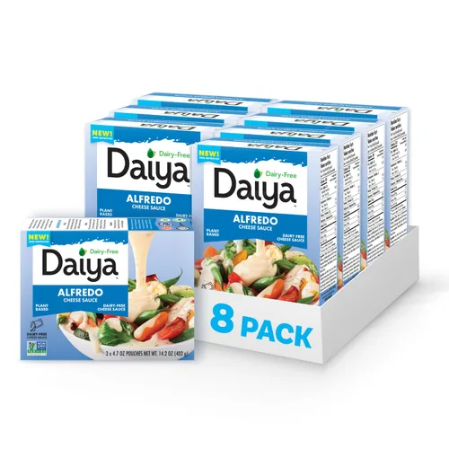 Miniatura 9 de Salsa de queso cheddar sin lácteos, rica a base de plantas, cremosa, salsa de queso, 14.2 onzas (paquete de 8)