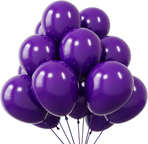 Miniatura 23 de KBZVNAF Globos de látex azul rey para fiestas - 50 unidades de 12 pulgadas, globos de helio azul mate para cumpleaños, boda, baby shower, Azul real