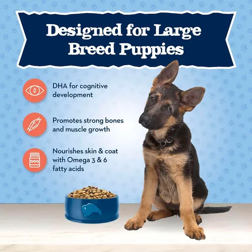 Miniatura 4 de Blue Buffalo Baby Blue - Alimento seco natural para cachorros de raza grande, fórmula de crecimiento saludable con DHA, receta de pollo y arroz